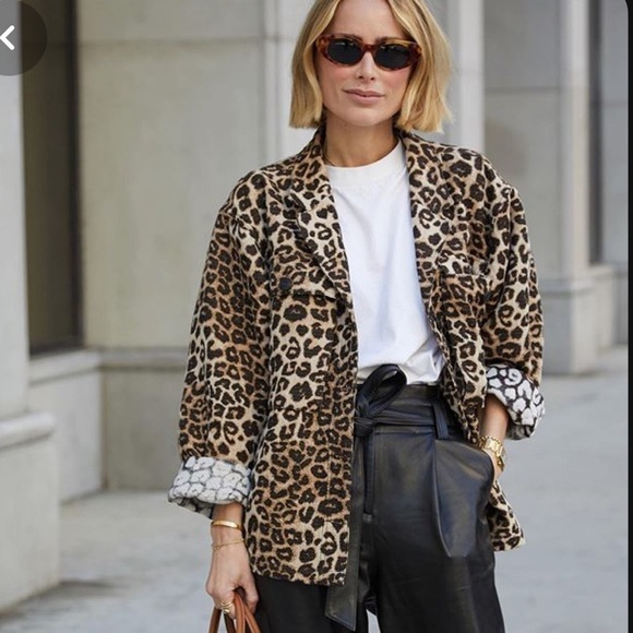 Vintage Leopard Print Double Breasted Blazer - Picture 11 of 11